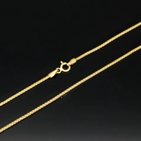 Elegante Goldkette aus funkelndem 585 14k Gold (ca. 55 cm lang, 1,3 mm breit)