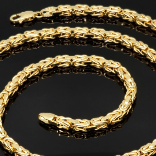 Noble Königskette aus funkelndem 14K 585 Gold (Gelbgold) ca. 65 cm lang, 3,5 mm breit (ca. 18,9g)