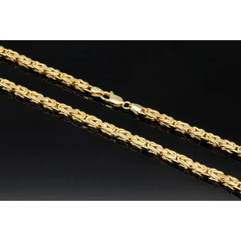 Noble Königskette aus funkelndem 14K 585 Gold (Gelbgold) ca. 65 cm lang, 3,5 mm breit (ca. 18,9g)