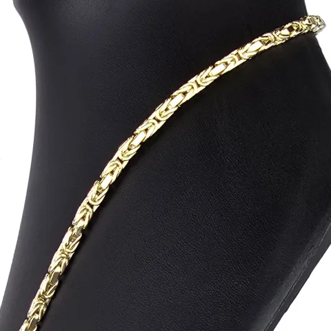 Noble Königskette aus funkelndem 14K 585 Gold (Gelbgold) ca. 65 cm lang, 3,5 mm breit (ca. 18,9g)
