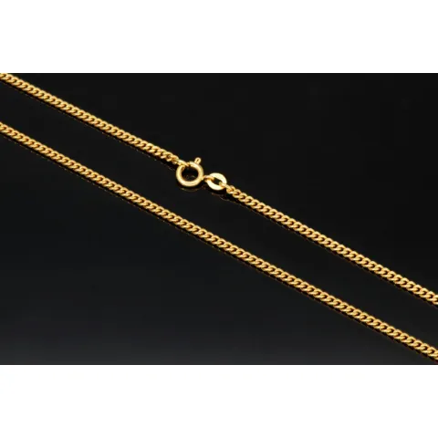 Hochwertig verarbeitete Panzerkette aus edlem, massivem Gelbgold (18K, 750 Gold) in ca. 2 mm, 60 cm (ca. 12g)