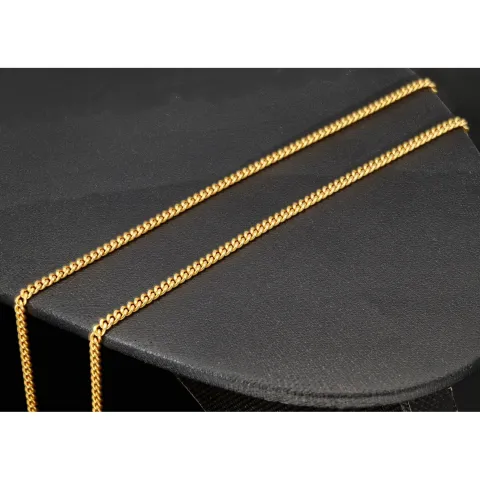 Hochwertig verarbeitete Panzerkette aus edlem, massivem Gelbgold (18K, 750 Gold) in ca. 2 mm, 60 cm (ca. 12g)