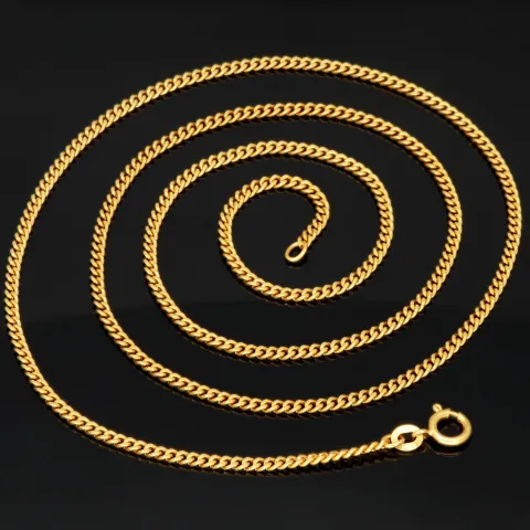 Hochwertig verarbeitete Panzerkette aus edlem, massivem Gelbgold (18K, 750 Gold) in ca. 2 mm, 60 cm (ca. 12g)