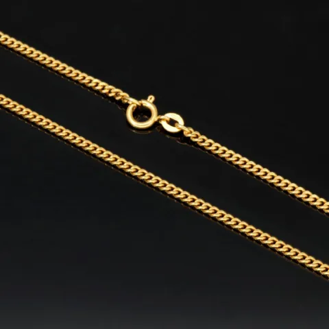 Hochwertig verarbeitete Panzerkette aus edlem, massivem Gelbgold (18K, 750 Gold) in ca. 2 mm, 60 cm (ca. 12g)