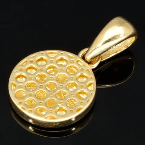 Kleiner, funkelnder Engel-Anhänger aus edlem 14k / 585 Gold (Gelbgold)