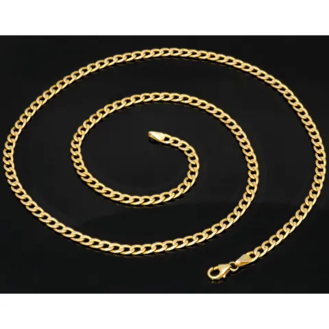 Edle Panzerkette aus hochwertige Gold (9K, 375 ca. 6,0g Gelbgold) ca. 45cm, 4mm