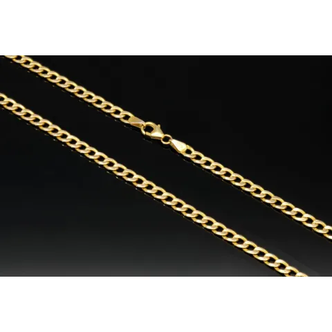 Edle Panzerkette aus hochwertige Gold (9K, 375 ca. 6,0g Gelbgold) ca. 45cm, 4mm