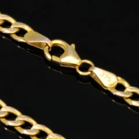 Edle Panzerkette aus hochwertige Gold (9K, 375 ca. 6,0g Gelbgold) ca. 45cm, 4mm