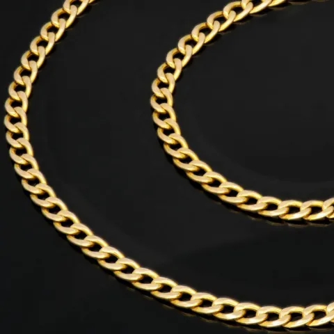 Edle Panzerkette aus hochwertige Gold (9K, 375 ca. 6,0g Gelbgold) ca. 45cm, 4mm