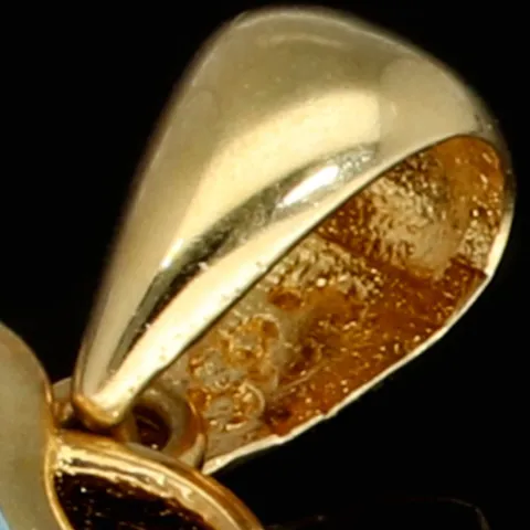 Exquisiter Herz-Anhänger mit Unendlichkeitszeichen aus 14K Gold (Gelbgold) mit feinem Zirkoniabesatz