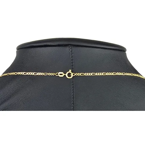 Exquisite Figaro-Panzerkette in zeitlosem Design aus hochwertigem 14K 585er Gold - ca. 50cm lang, ca. 2mm