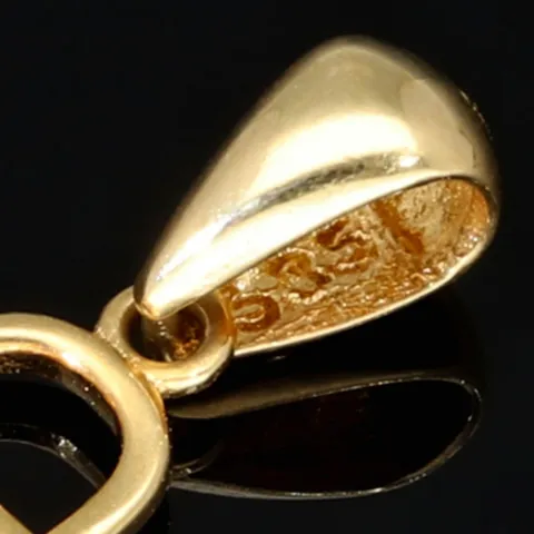 Iced Out Anhänger aus 14K 585 Gold - Designer- Handtasche aus edlem, glänzenden Gelbgold mit vielen funkelnden Zirkonia besetzt