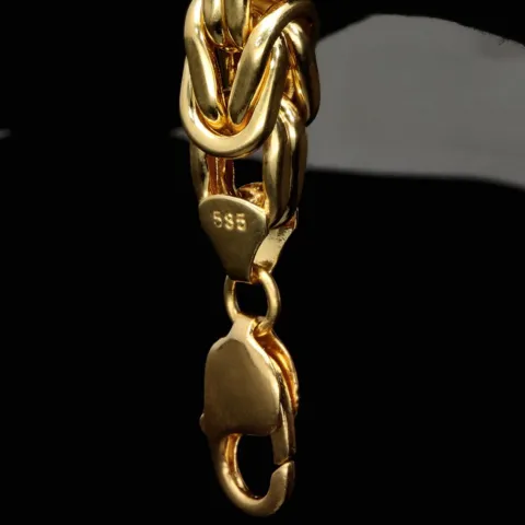 Nobles Königsarmband aus hochwertigem 14K 585 Gold in Mega Stärke von ca. 9mm und ca. 24,5 cm Länge