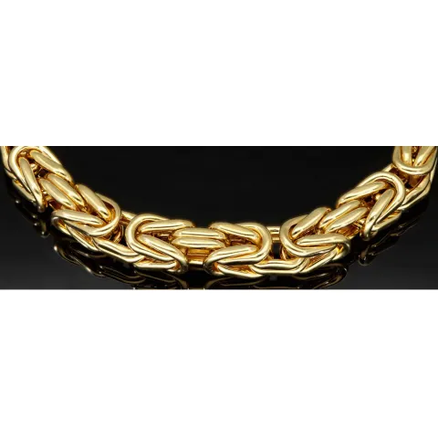 Nobles Königsarmband aus hochwertigem 14K 585 Gold in Mega Stärke von ca. 9mm und ca. 24,5 cm Länge