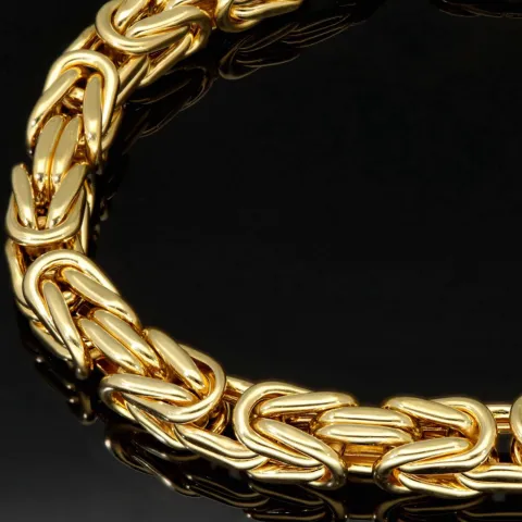 Nobles Königsarmband aus hochwertigem 14K 585 Gold in Mega Stärke von ca. 9mm und ca. 24,5 cm Länge
