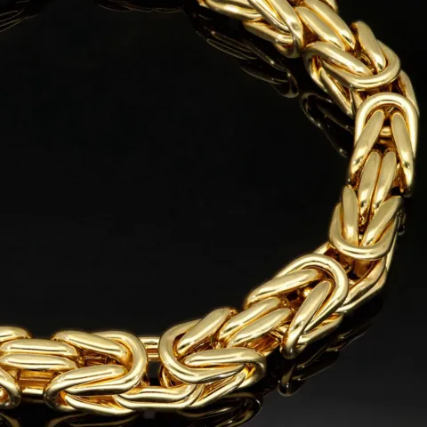 Nobles Königsarmband aus hochwertigem 14K 585 Gold in Mega Stärke von ca. 9mm und ca. 24,5 cm Länge