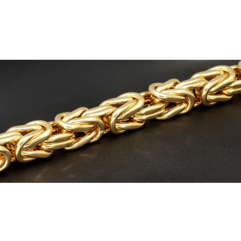 Nobles Königsarmband aus hochwertigem 14K 585 Gold in Mega Stärke von ca. 9mm und ca. 24,5 cm Länge