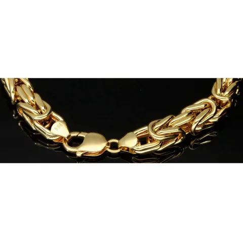 Nobles Königsarmband aus hochwertigem 14K 585 Gold in Mega Stärke von ca. 9mm und ca. 24,5 cm Länge