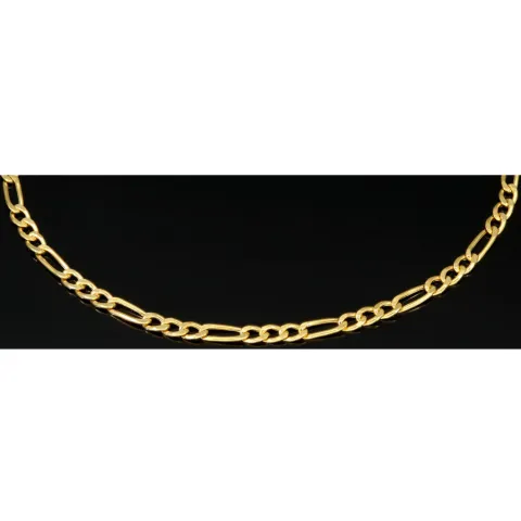 Edles Figaro Armband aus edlem, hochglanzpolierten 585 14k Gold in zeitlosem Design, ca. 2,5mm breit, ca. 20cm lang