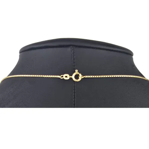 Funkelnde Venezianerkette aus hochwertigem Gelbgold (585 14k Gold) für schlanke Damen und Kinder (45cm Länge, ca. 1mm)