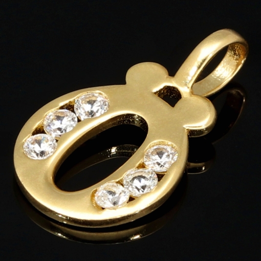 14K 585 Gold-Anhänger Buchstabe 