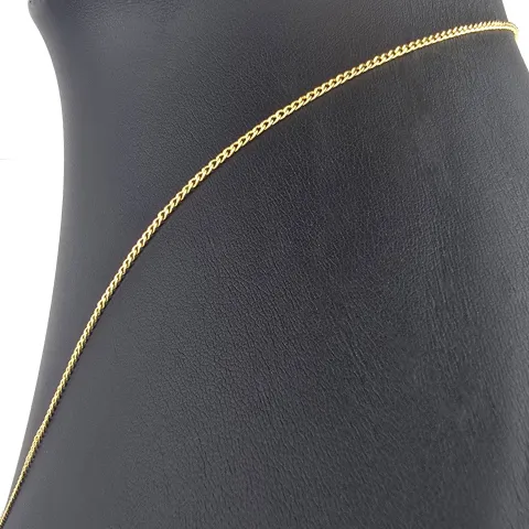 Fein gearbeitete Panzerkette aus edlem 585 /14k Gold für Damen (ca. 46cm, 1,3mm)