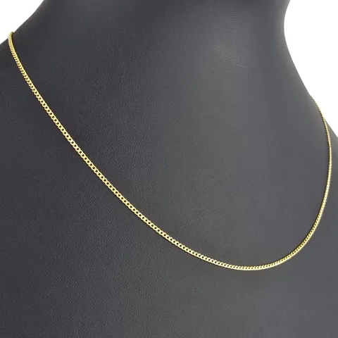 Fein gearbeitete Panzerkette aus edlem 585 /14k Gold für Damen (ca. 46cm, 1,3mm)