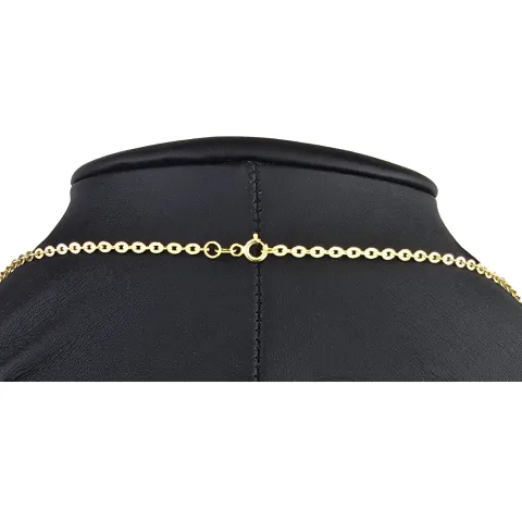 Hochwertig produzierte Goldkette / Ankerkette aus hochglanzpoliertem Gold (585 / 14K Gelbgold) , ca. 50cm Länge 2mm