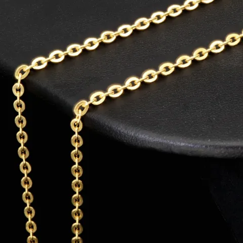 Hochwertig produzierte Goldkette / Ankerkette aus hochglanzpoliertem Gold (585 / 14K Gelbgold) , ca. 50cm Länge 2mm