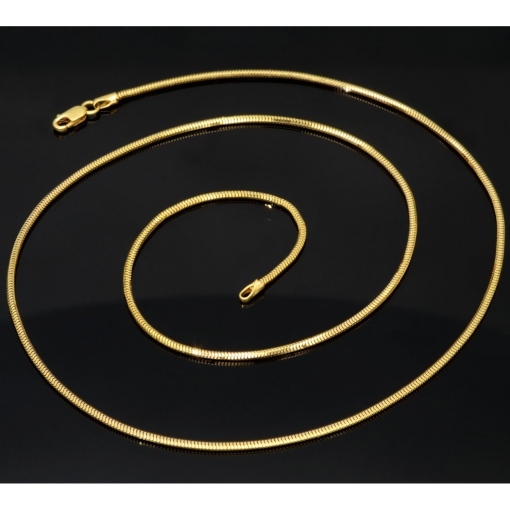 Elegante Schlangenkette / Goldkette für Damen aus exquisitem 14K 585 Gold in ca. 45cm, 1,5mm