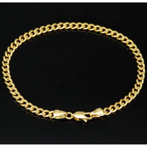 Exquisit verarbeitetes Panzerarmband aus hochwertigem 585 14k Gold- hochglanzpoliert - ca. 20cm und 4mm