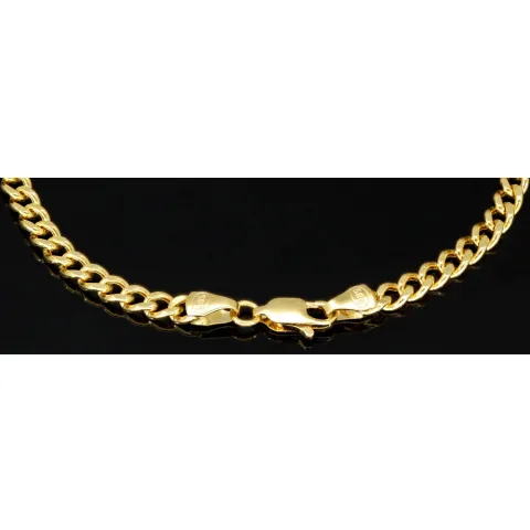 Exquisit verarbeitetes Panzerarmband aus hochwertigem 585 14k Gold- hochglanzpoliert - ca. 20cm und 4mm