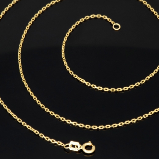 Exquisite Ankerkette aus hochwertigem Gold (14K 585 Gelbgold, ca. 55cm, ca. 1,2mm)