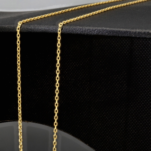 Hochwertig verarbeitete Ankerkette aus edlem Gold (14K 585 Gelbgold, hochglanzpoliert, ca. 60cm, ca. 1,2mm)