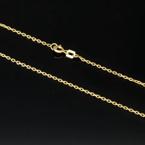 Hochwertig verarbeitete Ankerkette aus edlem Gold (14K 585 Gelbgold, hochglanzpoliert, ca. 60cm, ca. 1,2mm)