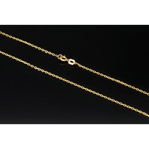Elegante, feine Ankerkette aus funkelndem, hochglanzpoliertem Gelbgold (14K 585 Gold, ca. 50cm, ca. 1,2mm)