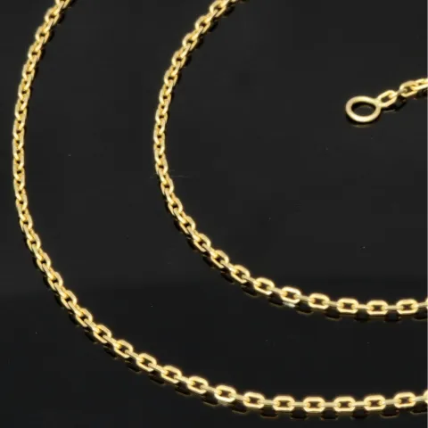 Kurze Ankerkette aus hochwertig verarbeitetem 14K 585 Gold - hochglanzpoliert, ca. 45cm, ca. 1,2mm