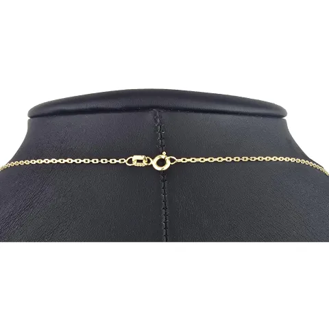 Kurze Ankerkette aus hochwertig verarbeitetem 14K 585 Gold - hochglanzpoliert, ca. 45cm, ca. 1,2mm