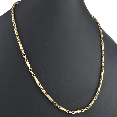 Hochwertige Goldkette / Ankerkette in feinem Greco-Design aus edlem 14K 585er Gold (Gelbgold) – ca. 60 cm, 3,5 mm