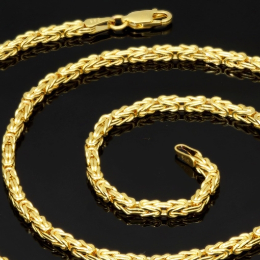 Zeitlose Königskette aus hochwertigem 14k 585er Gold (50 cm lang, 2,5 mm breit)