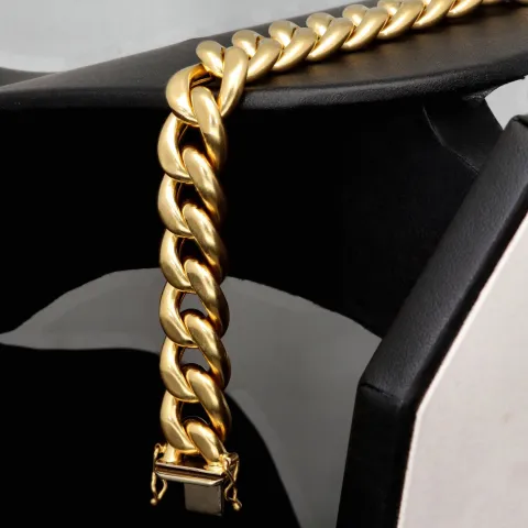 Exquisites XL Panzerarmband / Goldarmband (585er 14k Gold) in 12 mm Megastärke, 22cm Länge, ca. 27,2g