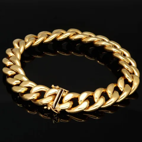 Exquisites XL Panzerarmband / Goldarmband (585er 14k Gold) in 12 mm Megastärke, 22cm Länge, ca. 27,2g