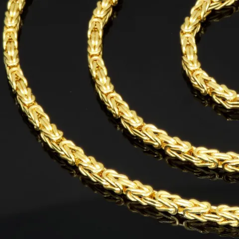 Hochwertig gearbeitete Königskette aus edlem 14k 585er Gold (ca. 45cm lang, 2mm breit)
