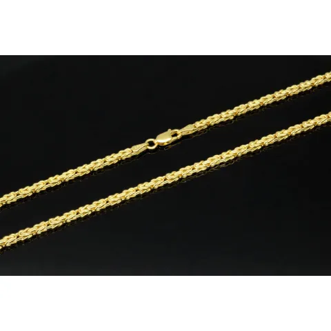 Hochwertig gearbeitete Königskette aus edlem 14k 585er Gold (ca. 45cm lang, 2mm breit)