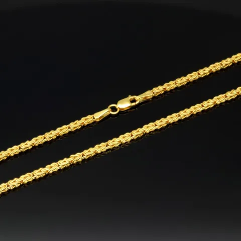 Exklusive Königskette aus funkelndem 14k 585er Gold - hochglanzpoliert - (50cm lang, 2mm breit)