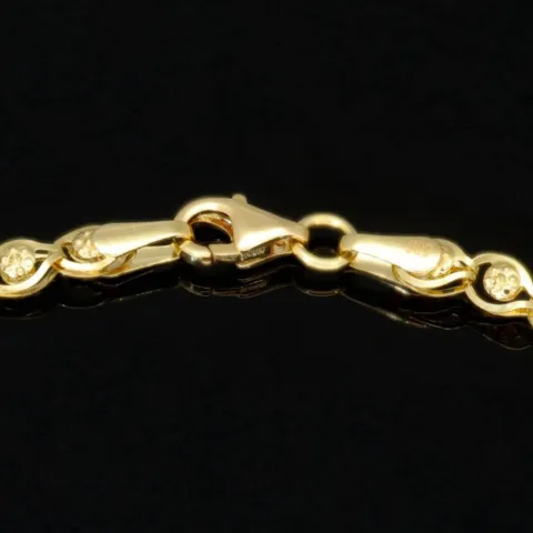 Funkelndes Armband mit feinem Design aus edlem Gelbgold (585 14K Gold) in ca. 20cm Länge