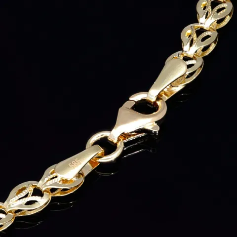 Exklusives Collier für Damen in aussergewöhnlichem Design aus hochwertigem 585 (14k) Gelbgold - ca. 54cm Länge
