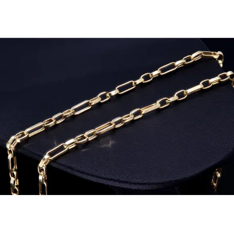 Funkelnde Ankerkette aus edlem 585 / 14K Gold - hochglanzpoliert - , ca. 58 cm Länge ca. 3,5mm Breite