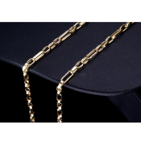 Funkelnde Ankerkette aus edlem 585 / 14K Gold - hochglanzpoliert - , ca. 58 cm Länge ca. 3,5mm Breite