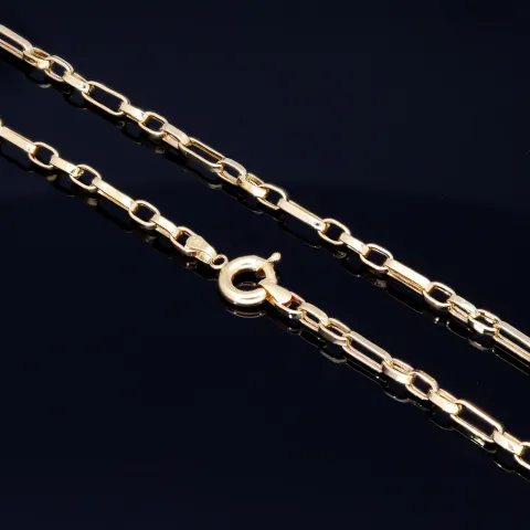 Funkelnde Ankerkette aus edlem 585 / 14K Gold - hochglanzpoliert - , ca. 58 cm Länge ca. 3,5mm Breite